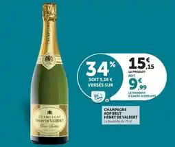 Super U Henry de valbert - champagne aop brut offre