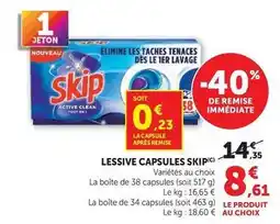 Super U Skip - lessive capsules offre