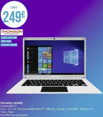 Géant Casino Thomson ordinateur portable offre