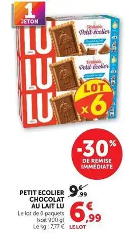 Super U Lu - petit ecolier chocolat au lait offre