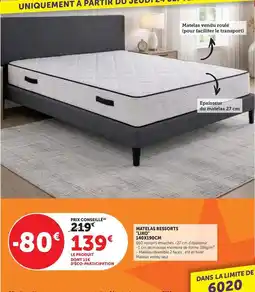 Super U Matelas ressorts liko offre