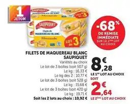 Super U Saupiquet - filets de maquereau blanc offre