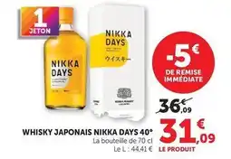 Super U Nikka days - whisky japonais offre