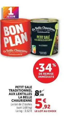 Super U La belle chaurienne - petit sale traditionnel aux lentilles offre