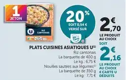 Super U U - plats cuisines asiatiques offre