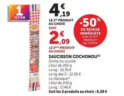 Super U Cochonou - saucisson offre
