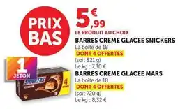 Super U Snickers - barres creme glacee offre