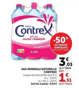 Super U Contrex - eau minerale naturelle offre