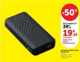 Super U Batterie externe xtorm 20000 mah offre