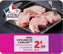U Express Porc cote avec os a griller offre