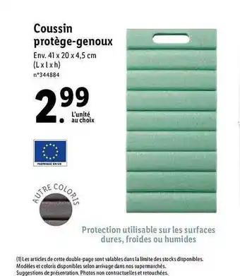 Lidl Coussin Protège-genoux offre