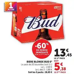 Super U Bud - biere blonde offre