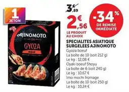 U Express Ajinomoto - specialites asiatique surgelees offre