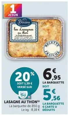 U Express Lasagne au thon offre