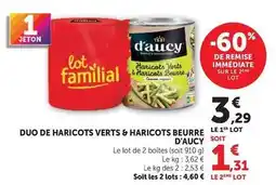 U Express D'aucy - duo de haricots verts & haricots beurre offre
