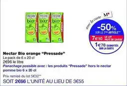 Monop' Pressade - nectar bio orange offre