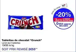Monop' Care - tablettes de chocolat offre