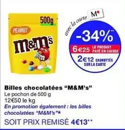 Monop' M&m's - billes chocolatées offre