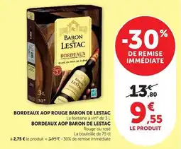 U Express Baron de lestac - bordeaux aop rouge offre