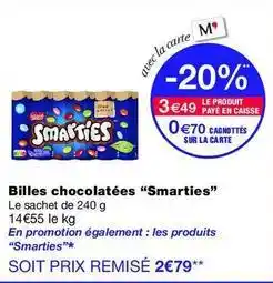 Monop' Billes chocolatées offre