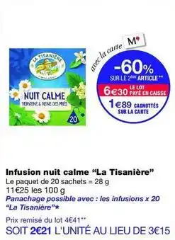 Monop' Infusion - nuit calme offre