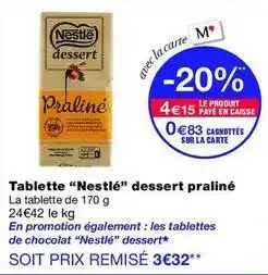 Monop' Nestlé - tablette offre