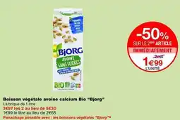 Monop' Bjorg - boisson végétale avoine calcium bio offre