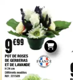 La Foir'Fouille Pot de roses de gerberas et de lavande offre