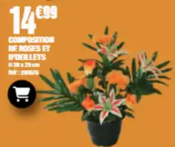 La Foir'Fouille COMPOSITION DE ROSES ET D'OEILLETS offre