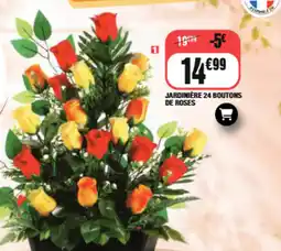 La Foir'Fouille Jardinière 24 boutons de roses offre