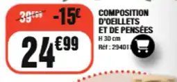 La Foir'Fouille COMPOSITION D'OEILLETS ET DE PENSÉES offre