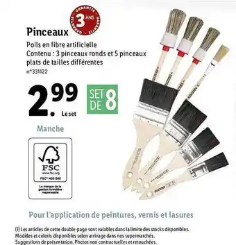 Lidl Pinceaux offre