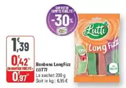 G20 LUTTI Bonbons LongFizz offre