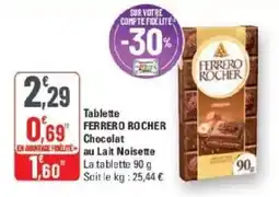 G20 FERRERO ROCHER Chocolat au Lait Noisette offre