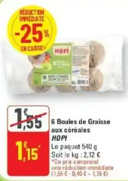 G20 HOPI Boules de Graisse aux céréales offre