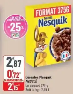G20 Nesquik Céréales offre