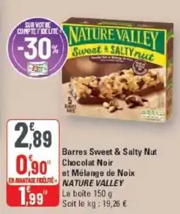 G20 NATURE VALLEY Barres Sweet & Salty Nut offre