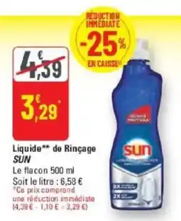 G20 SUN Liquide de Rinçage offre
