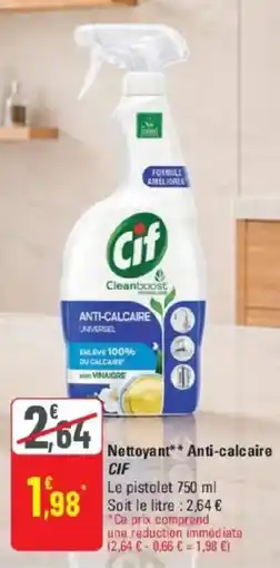 G20 CIF Nettoyant Anti-calcaire offre