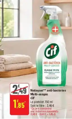 G20 Cif Nettoyant anti-bactérien offre