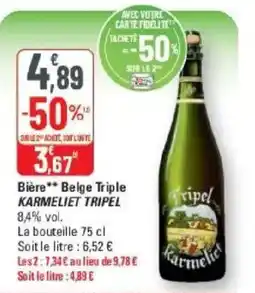 G20 Karmeliet Tripel offre