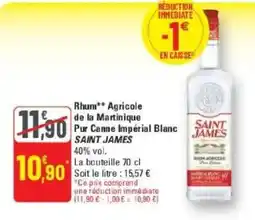 G20 SAINT JAMES Rhum Agricole offre