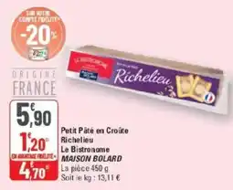 G20 Richelieu Petit Pâté en Croûte offre