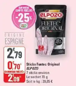 G20 ELPOZO Sticks Fuetec Original offre