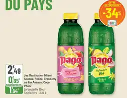 G20 Pago Jus Destination Miami ananas piche cranberry ou rio ananas coco offre