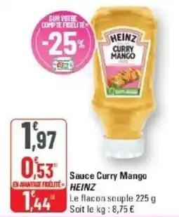 G20 HEINZ Sauce Curry Mango offre