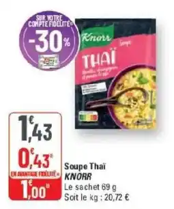 G20 Knorr Soupe Thai offre