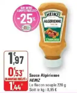 G20 HEINZ Sauce Algérienne offre