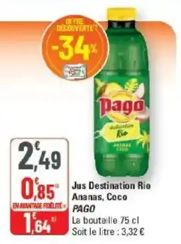 G20 Pago Jus Destination Rio offre