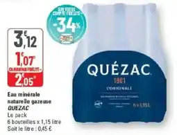 G20 QUEZAC Eau minérale naturelle gazeuse offre